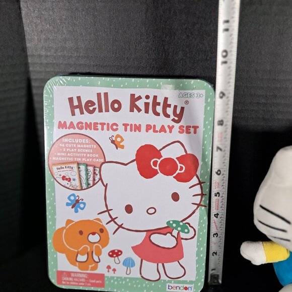 Hello Kitty Magnetic Tin Play Set And Hello Kitty Plush Toy New! Ages Three Plus - Picture 11 of 11